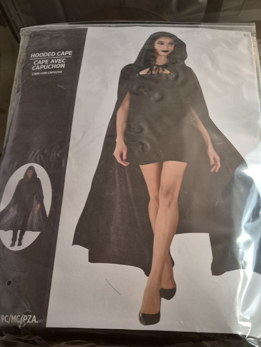 Hooded Cape Costume - Black
